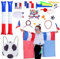CoolChange Grand paquet de supporter de France pour la Coupe d'Europe 2024 | 11 pièces | Avec cape tricolore, drapeaux, trompe, baguettes de fan, etc. (enfants de France)