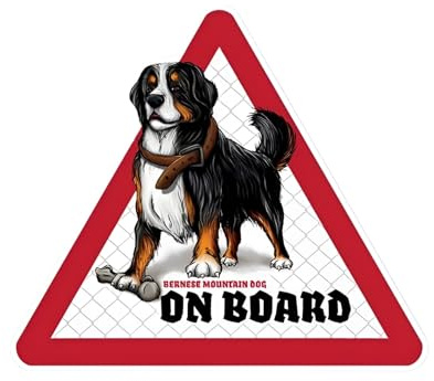 Autoaufkleber Berner Sennenhund Aufkleber 18cm(7.1 Inch) Bernese Mountain Dog On Board Car Sticker Lustig Warnschild Reflektierende Autoaufkleber Stoßstange Personalisieren Lustig Dekor