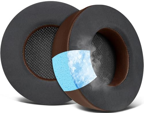 SOULWIT Cooling-Gel Ear Pads Replacement for Corsair Virtuoso RGB Wireless XT SE Gaming Headset, Earpads Cushions with High-Density Noise Isolation Foam, Added Thickness - Dark Coffee