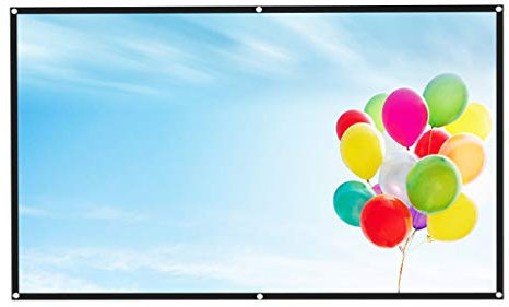 KCUZO Pantalla de proyección 100 Pulgadas 16: 9 Pantalla de proyector motorizada eléctrica Blanca Mate con Control Remoto de 12V Disparador para el Cine en casa(150 Inch)
