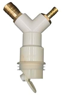 Adattatore a T for scarico lavatrice-asciugatrice, raccordo for tubo di scarico a quattro vie con valvola di ritegno antiodore(B)