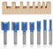 GYSRXS 8MM Fraise Défonceuse Bois 7 Pièces Fraise à Copier Fraise a Rainurer à Double Tranchant Diamètre de Coupe 6 8 10 12 14 18 20MM Fraise Droite pour le Transformation du Bois