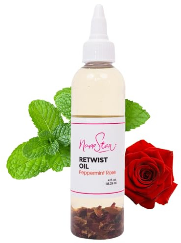 Nappstar Nappstar Retwist Oil, Fragrance Oil for Dreadlocks with Mint & Rose Fragrance, Aromatic Hair Care for Moisture Based Dreadlocks, 4 oz