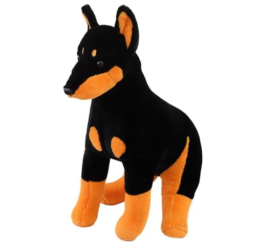 KUKUShining Realistisches Doberman Kuscheltier, Weicher Hund Stofftier Plüsch Kinder und Sammler Perfekt für die Wohnzimmerdekoration(55cm/21.6in)