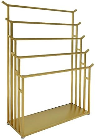 Präsentationsständer, Schalhalter aus Metall, freistehender Gürtel-/Schalbügel, Hängestange (Gold, 100 x 40 x 150 cm)