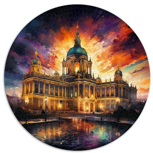 Puzzle mit 1000 Teilen, Palacio Real de Madrid, runde Puzzles, für Erwachsene und Kinder ab 12 Jahren, Kartonpuzzle, anspruchsvolle Spielzeuggröße, 67,5 x 67,5