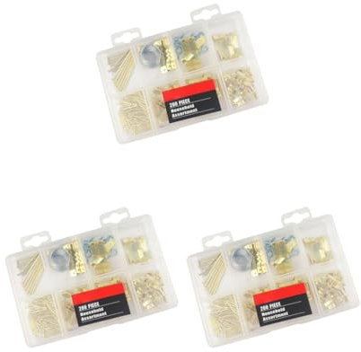 Juego de 3 200 marcos de fotos para colgar en la pared, ganchos de metal, ganchos de clavos