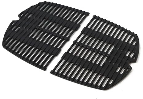 für Weber Q200 Grillrost, 7645 Gusseisen Grillrost Ersatzteile Zubehör für Weber Q200 Q220 Q260 Q2000 Q2200 Q2400 Gasgrills,27,3 x 38,9 cm Grillplatte Zubehör für Weber 7645 7583 65811 69935, 2Pack