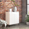 Myheimly Sideboard mit 2 Türen Kommode Anrichte Schrank Beistellschrank Mehrzweckschrank Standschrank Bücherschrank 60x35x70cm Holzwerkstoff Hochglanz-Weiß