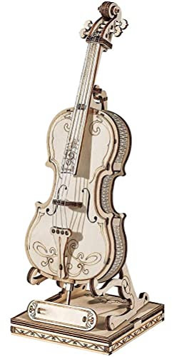 3D Holzpuzzle Musikinstrument Jigsaw Puzzle Miniatur DIY Modellbausätze für Kinder, Jugendliche und Erwachsene (TG411 Cello)