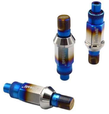 Jntitanti Ti-6Al-4V Gr.5 Titan-Radbolzen M14X1,25X78 und Radmuttern M14X1,25X48, kompatibel mit Rennfahrzeugen(Blue 16pcs)