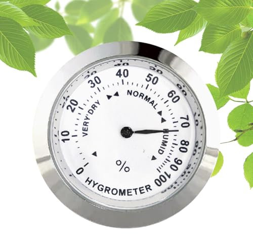 Humidor -Luftfeuchtigkeitssensor, Humidor Hygrometer - Hochgenauige analoge runde Luftfeuchtigkeitssensor | Humidor -Pflege- und Wartungsmonitor für Gitarren- und Geigenfälle