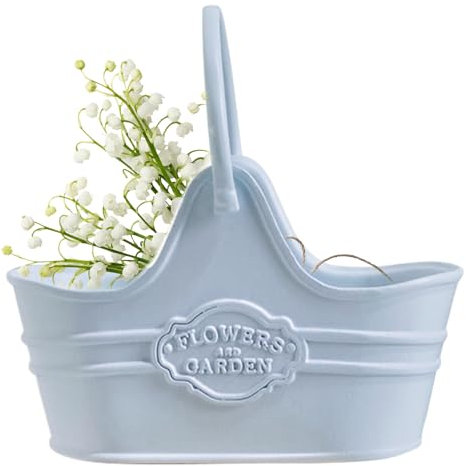 Mini Garden Pots - Flower Succulent Pot, Metal Fairy Buckets | Doll House Flower Pots Living Room Patio Porch Decor, Mini Garden Alloy Pot Ornaments, Small Flower Buckets Decoration