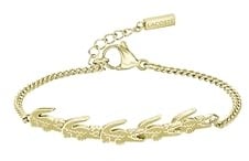 Lacoste Women's CROCODILE Collection Chain Bracelet available in silver, gold or carnation gold version