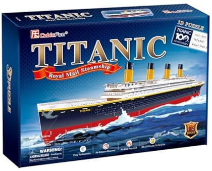 CubicFun 664011 3D Puzzle, Titanic, historisches Modellschiff, Schiff Bausatz, Modelbausatz mit 113 Teilen, Modellbau ab 10 Jahren