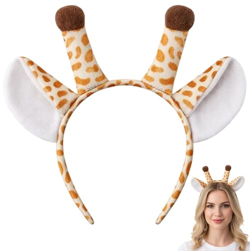 NieYat Giraffen Kostüm Stirnband, Safari Kostüm für Karneval und Halloween, Tierkostüm, 22x20 cm, Safari Kostüm Damen und Tierkostüme für Erwachsene