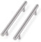 Probrico Brushed Nickel Stainless Steel Cabinet Door Handle Drawer Pulls Cupboard Knobs Cabinet Hardware (160mm/6 Hole Centers - 224mm/8.8 Long) 5 Pack