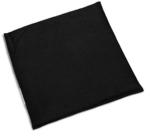 Coussin thermique aux graines d´épeautre biologique 24x24cm noir - Petit coussin aux graines utilisable chaud ou froid