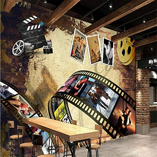 3d Tapete Fototapete Hintergrund-TapetenBenutzerdefinierte Größe Foto Nostalgie Europäisch Amerikanischer Film Hintergrund Wand Lobby Wohnkultur Wohnzimmer Kino Wandbild Tapeten-About 350 * 245cm