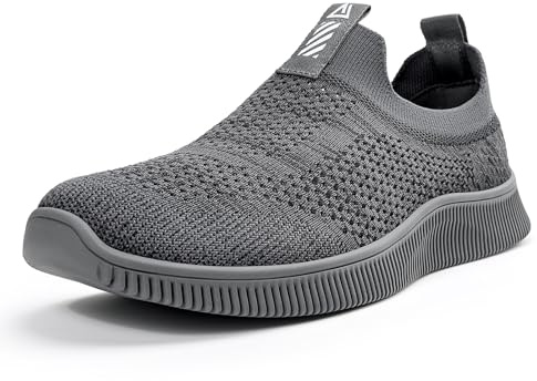 MrToNo Sneaker Uomo Donna Infilare Slip on Sneakers Scarpe Senza Lacci Casual Scarpe da Running Corsa Leggero Corsa Camminare Scivolare Scarpe da Ginnastica Outdoor Jogging Sportive Fitness-HUISE-46