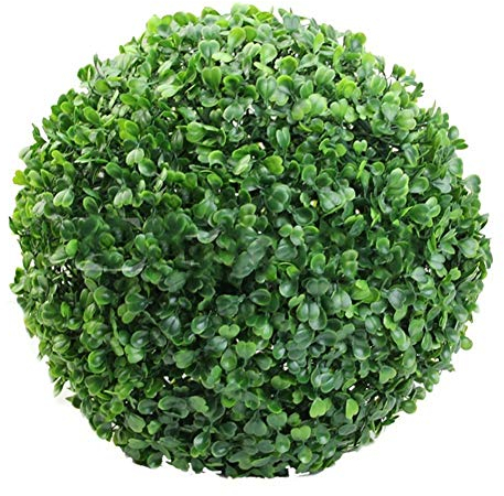 TiSkying Bola de boj artificial, bola de boj artificial verde Buxus boj boj bola boj boj artificial bola redonda decoración hogar exterior
