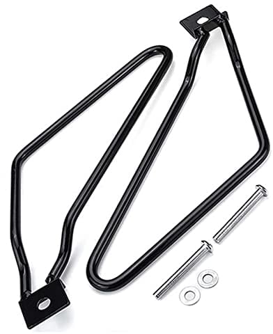 Supporto per Staffe di Montaggio per Borse Laterali per Moto 2PCS con XL883/1200 HD1450/1584(Nero)