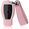 HIBEYO Étui de Protection en Cuir pour clé de Voiture Mercedes Benz - pour clé Mercede Keylesss A B C E CLA CLK GLA GLC Classe W204 W211 - Rose