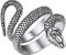 ChainsHouse Punk Fingerring für Herren Männer Edelstahl Schlangenring Retro Statement Fingerring für Freunden Ehemann Männer