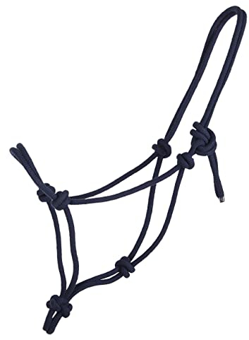 ARBO-INOX Klassisches Knotenhalfter mit runder Kordel 3 Farben (Pony, Navy)