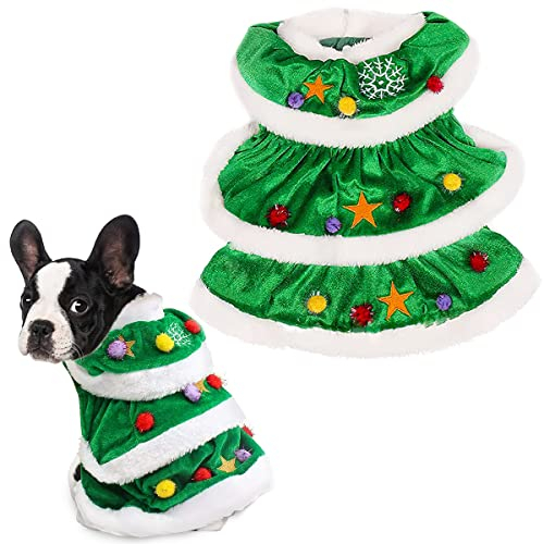 Weihnachten Haustier Kostüm, XiXiRan Hunde Kleidung Weihnachtsbaum, Hundeweihnachts Mantel, Weihnachten Hund Kostüm, Hundekostüm Weihnachten, Haustier-Weihnachtsoutfit, Weihnachtskostüm Hund (XL)