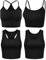 Boao Damen Tanks, Schwarz, X-Large (4er Pack)
