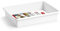 CABLEPELADO Bandeja plástico | Bandeja Armario | Bandeja para frigorífico | Polipropileno | Apta para lavavajillas | Medidas 30 cm Largo x 23 cm Ancho x 6 cm Alto | Capacidad 3 litros | Blanco