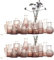 26 Small Glass Flower Vase for Wedding Centrepiece Table Decorations, Pink Clear Crystal Vintage Embossed Bud Mini Flowers Vases in for Party or Home Living Room Dining Bedroom Decor Aesthetic