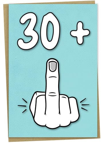 Geburtstagskarte zum 31. Geburtstag, 30 + 1, lustige Geburtstagskarte für 31 Jahre alte Frauen oder Männer, 12,7 x 17,8 cm