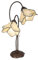 HAES DECO - Tiffany Tischlampe 40x21x64 cm Beige Metall Glas Tiffany Schreibtischlampe Tiffany Lampen Buntglas