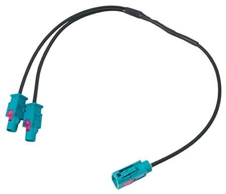 RED WOLF Dual Fakra auf Fakra Antennenadapter Doppel Fakra Splitter zu Single Fakra Stecker Antenne Adapterkabel für Aftermarket FM AM Autoradio