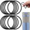 10 Pcs Replacement Rubber Lid Seals Compatible with 16 & 20 oz Contigo Snapseal Byron Travel Mug Ring, Silicone Leak-Proof Replacement Part for Contigo Coffee Travel Tumbler, Black