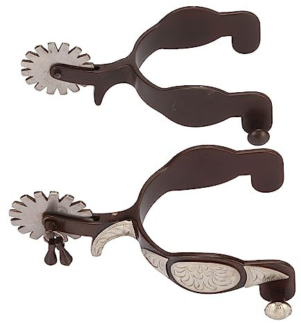 Sporen im Western-Stil, Western-Cowboy-Sporen, kohlenstoffarmer Stahl, 1 Paar, Bronze, exquisit für Stiefel für Damen