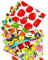 CraftsFabrics Stoffpaket, 40 cm x 50 cm, Früchte-Serie, bedrucktes Twill-Baumwolle, Fat Quarters für Quilten, Scrapbooking, DIY-Projekte, Collagen, Patchwork, 10 Stück