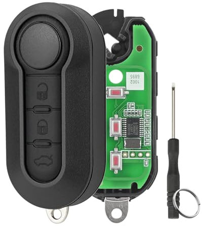 Marelli System Per Iveco Daily Key Fiat Ducato Chiave Telecomando Per Fiat 2012 - 2020 Fiat 500L / 2010 - 2015 Bravo / Peugeot Boxer Portachiavi 3 Tasti con Cacciavite Portachiavi