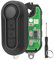 Marelli System Per Iveco Daily Key Fiat Ducato Chiave Telecomando Per Fiat 2012 - 2020 Fiat 500L / 2010 - 2015 Bravo / Peugeot Boxer Portachiavi 3 Tasti con Cacciavite Portachiavi