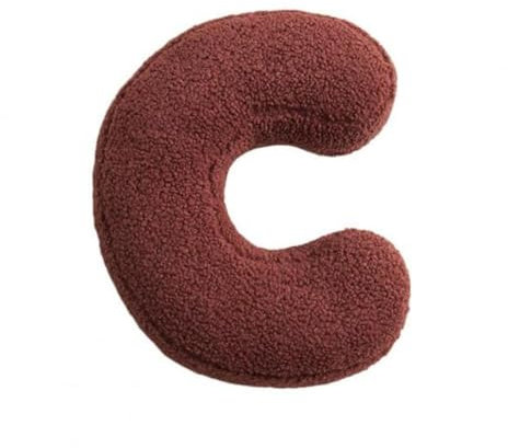 Fouriding Plüsch-Buchstaben-Wurfkissen, 26 englische Alphabet-Überwurfkissen für Kinderzimmer, Wohnzimmer, Sofa, Couch, dekorative Kissen, Auto-Dekorationskissen (C)