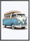 MJ-Graphics - Auto-Poster VW Bus Oldtimer - Bild mit schönem Auto Klassiker | Wandbild Din A2 in Galerie Qualität mit extra dickem 300g Posterpapier - FineArt Kunstdruck ohne Bilderrahmen