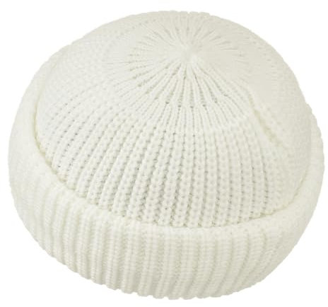 CLAPE Unisex Short Beanie Hat Winter Strickmütze Wollmütze Fischermütze Kurz Elastisch Trawler Mütze Beanie Docker Watch Hat Schippermütze