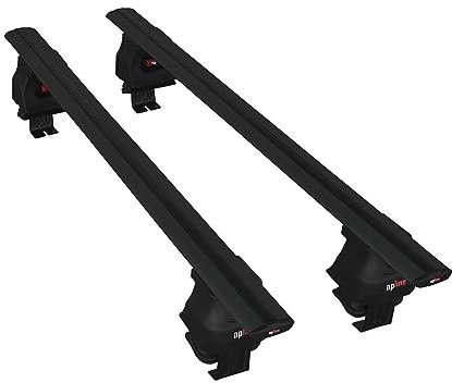 Kompatibel mit Skoda Octavia II (1Z) 2008-2013 Relingträger ACE-4 Dachträger Gepackträger SCHWARZ