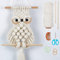 ORIGACH DIY Makramee Wandbehang Set für Anfänger, Makramee Eulen Wandbehang Kit Mit Anleitung Makramee Knüpf-Set Zum Basteln und Knüpfen Set für Boho Makramee Wandbehang Dekoration