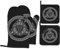 4Pcs Bbq Cooking Set Mystical Infinity Trinity Knot Amulet Mitts For Grilling Thicken Long Oven Mitts Non Slip Quilted Gloves For Grilling, Cooking, Baking