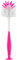 HOMESHOPA Dish Brush with Suction Cup, Pink Washing-Up Kitchen Brush, Soft Grip Handle and Non-Scratch Bristles, Long Handle Durable Dish Cleaning Brush