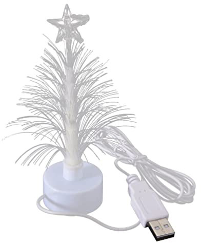 Árbol de Navidad artificial Mini árbol de fibra óptica Color Fibra brillante Árbol de Navidad Juguete para niños Árbol Luces nocturnas Decoración Luz Fibra óptica Batería Luz con luces Niño portátil