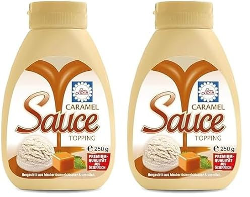 Liotta Karamell Dessert Sauce 250g - Sirup, Topping, Fruchtsauce - Ideal als Topping für Kaffee, Eis und Desserts (Packung mit 2)